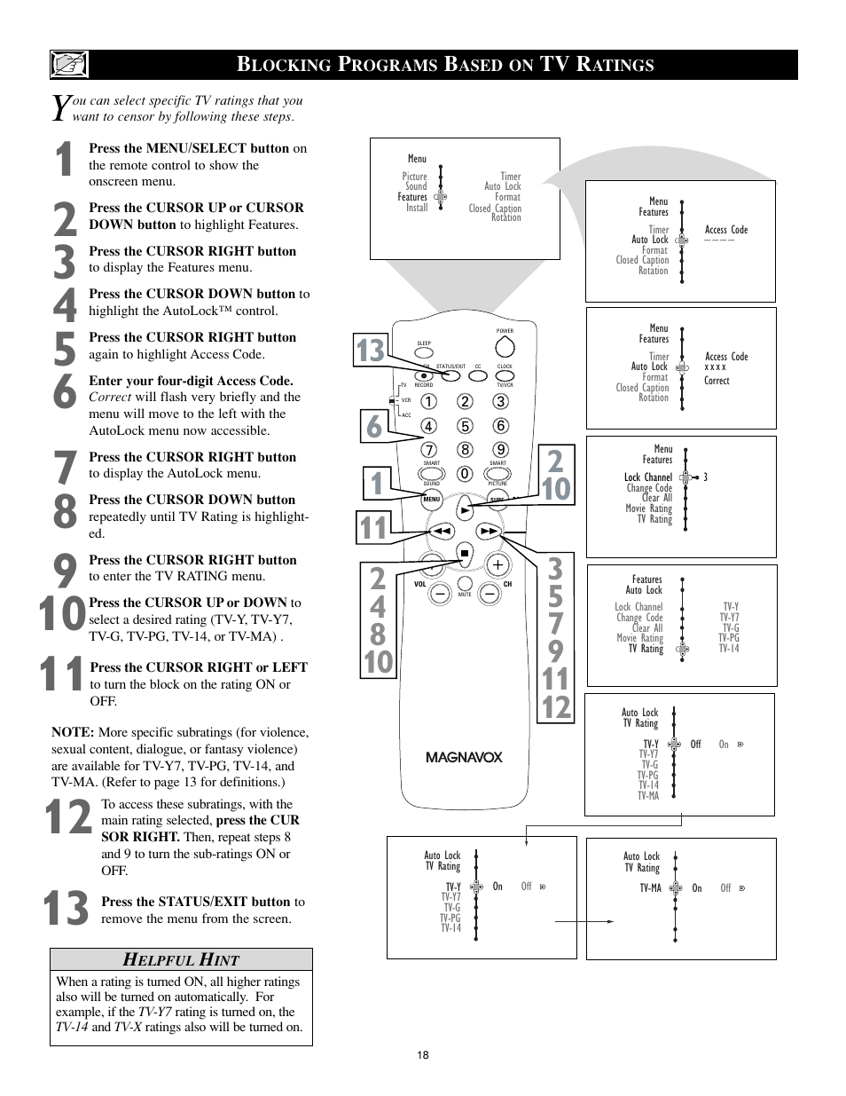 Tv r | Philips Magnavox 27MS5402/17 User Manual | Page 18 / 40