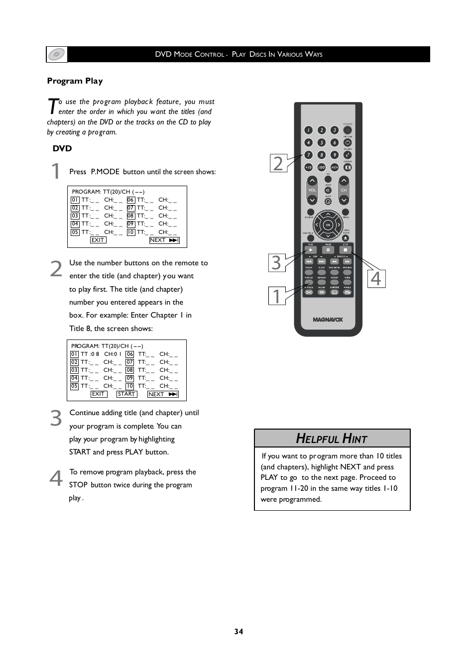 Philips Magnavox 251W Series User Manual | Page 34 / 53