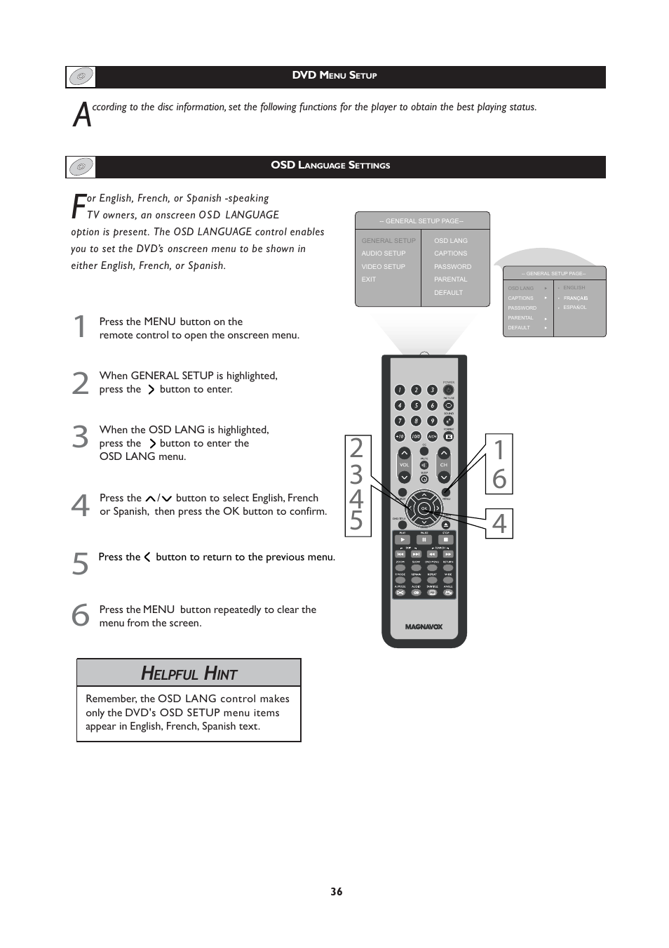 Philips Magnavox 251W Series User Manual | Page 36 / 53