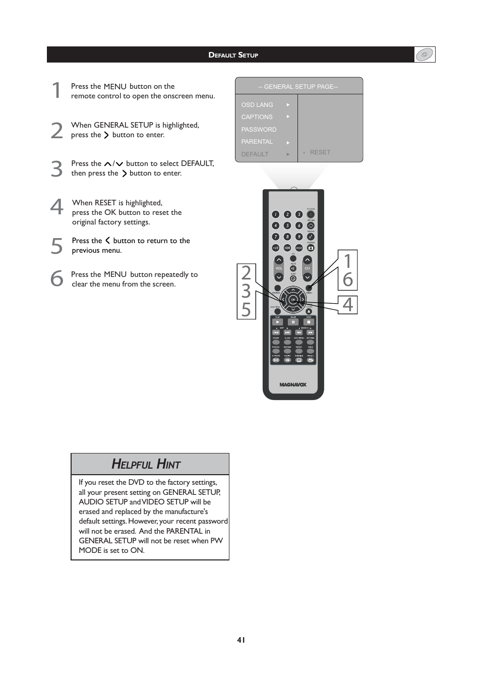 Philips Magnavox 251W Series User Manual | Page 41 / 53