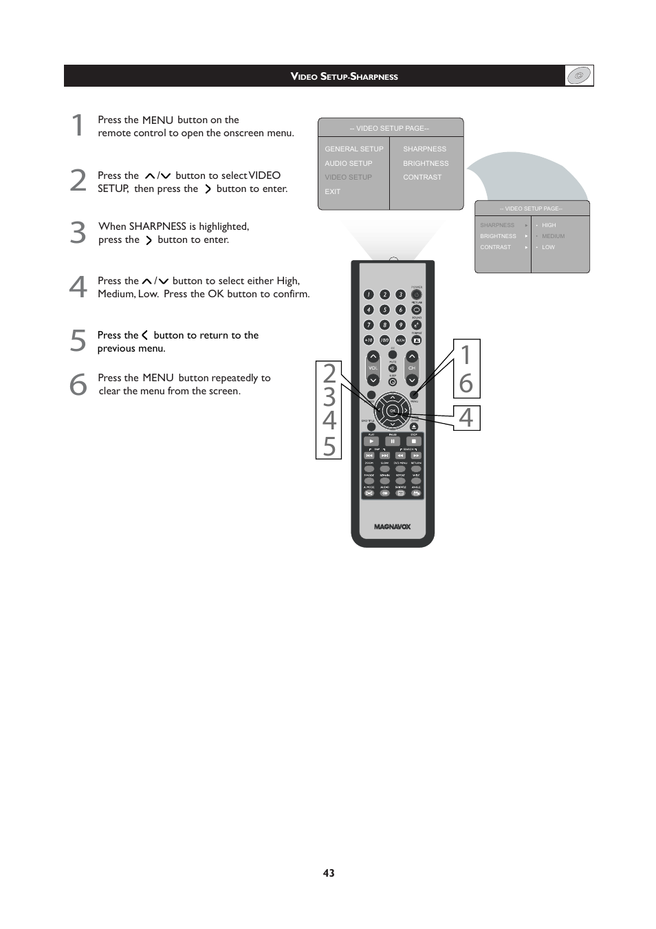 Philips Magnavox 251W Series User Manual | Page 43 / 53