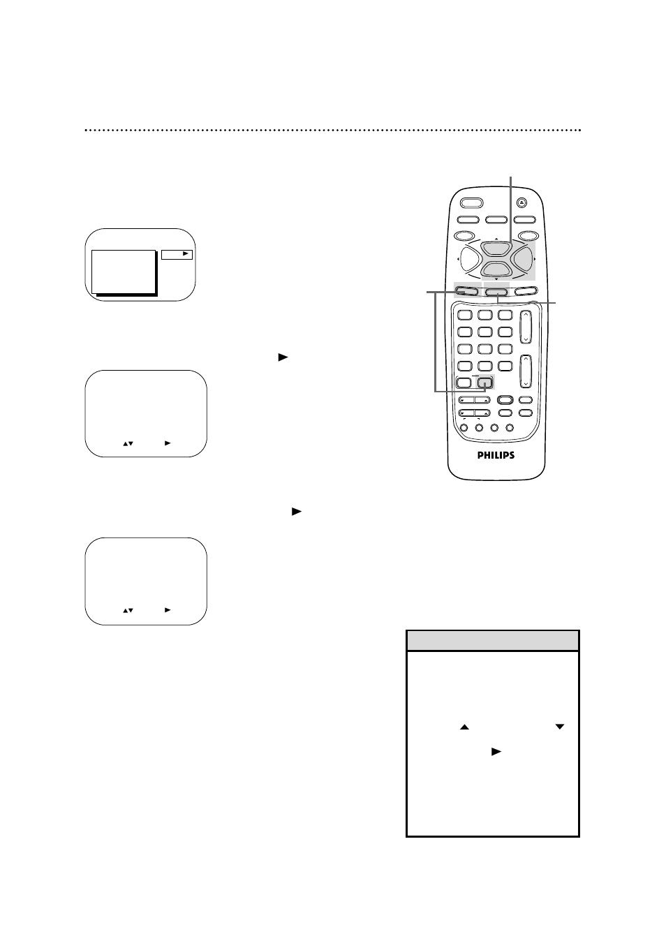 Repeat play 43, Helpful hints, Press the combi button, then press the menu button | Philips CCB255AT User Manual | Page 43 / 68