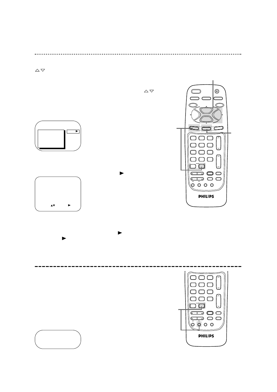 56 volume bar/smart sound, Volume bar, Smart sound | Press the status/exit button, Press the combi button, then press the menu button | Philips CCB255AT User Manual | Page 56 / 68