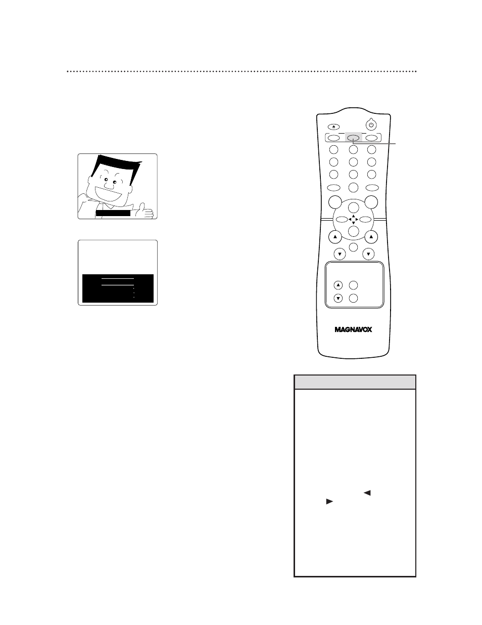 Closed caption (cont’d) 51, Helpful hints, Standard closed captions half-screen text | Philips Magnavox CC13C1MG User Manual | Page 51 / 60