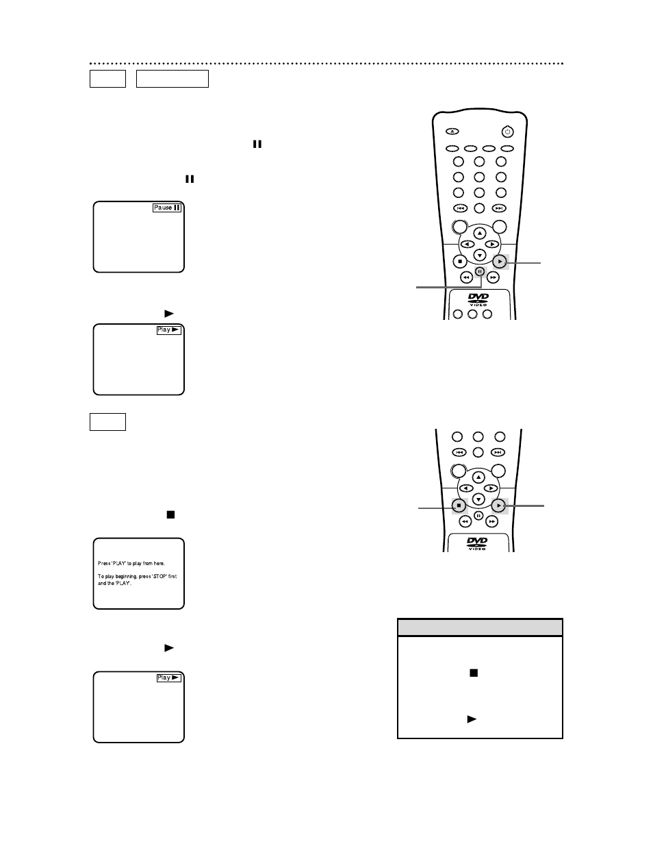 20 pausing playback | Philips Magnavox DVD609 User Manual | Page 20 / 55