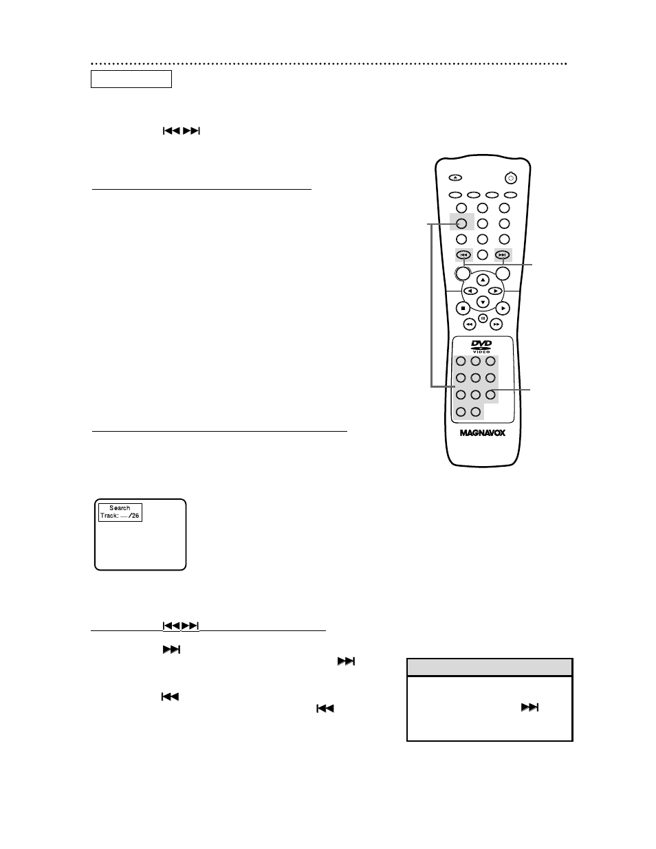 Ac b, Track playback 25 | Philips Magnavox DVD609 User Manual | Page 25 / 55