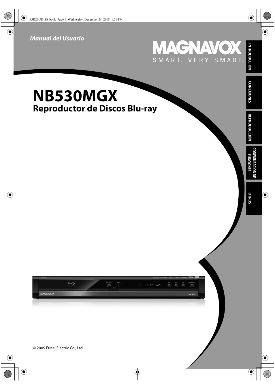 Nb530mgx, Reproductor de discos blu-ray, Manual del usuario | Philips Magnavox NB530MGX User Manual | Page 101 / 150