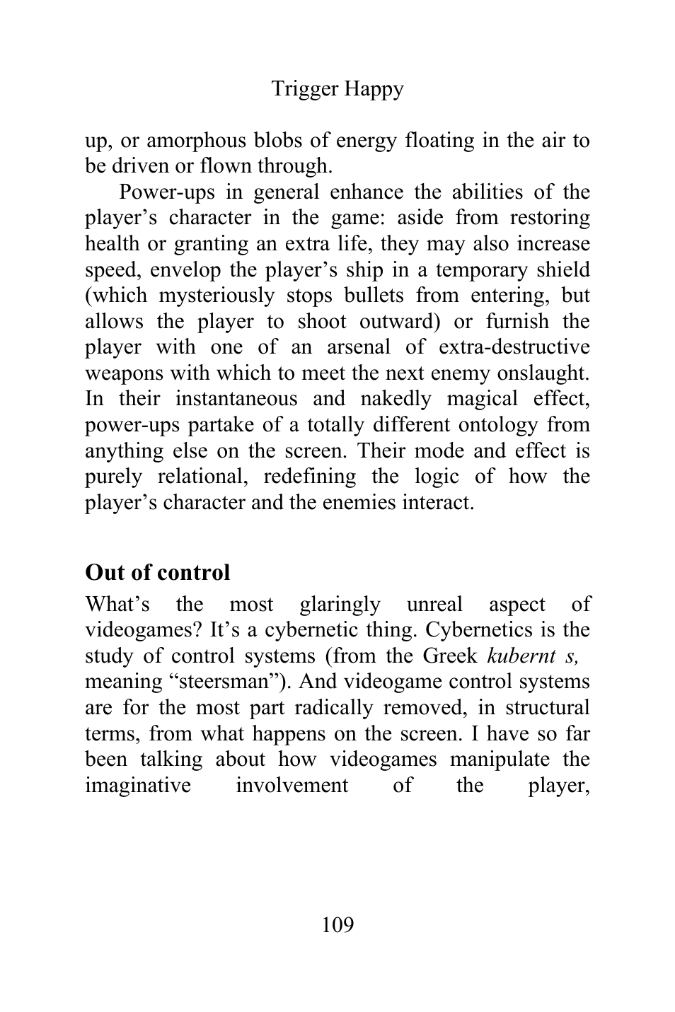 Out of control | Philips Magnavox Videogames and the Entertainment Revolution Trigger Happy User Manual | Page 107 / 433