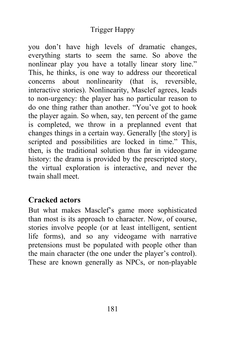 Cracked actors | Philips Magnavox Videogames and the Entertainment Revolution Trigger Happy User Manual | Page 179 / 433