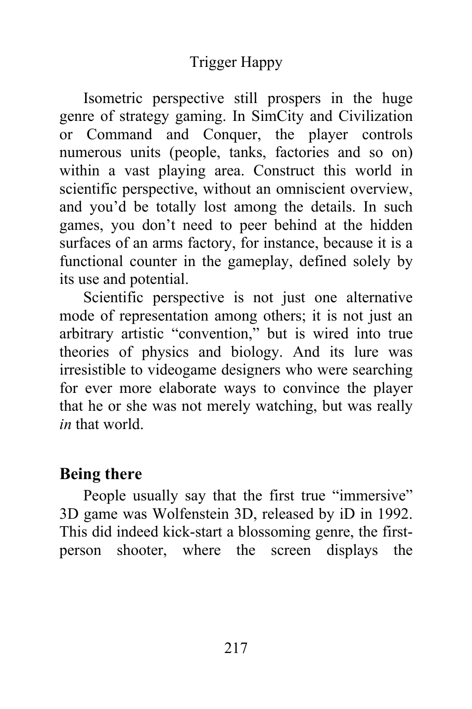 Being there | Philips Magnavox Videogames and the Entertainment Revolution Trigger Happy User Manual | Page 215 / 433