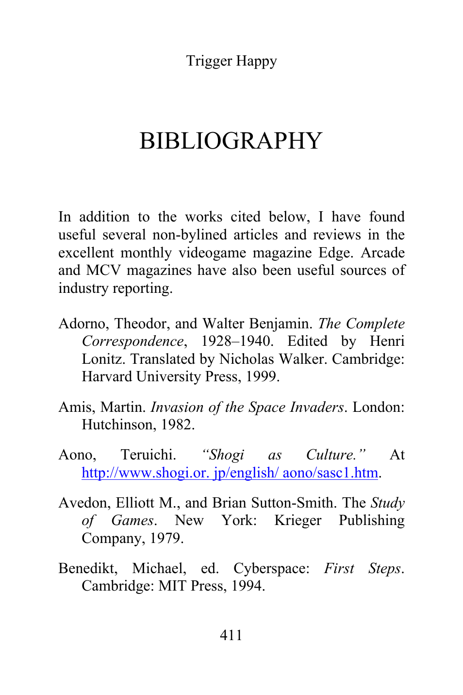 Bibliography | Philips Magnavox Videogames and the Entertainment Revolution Trigger Happy User Manual | Page 414 / 433