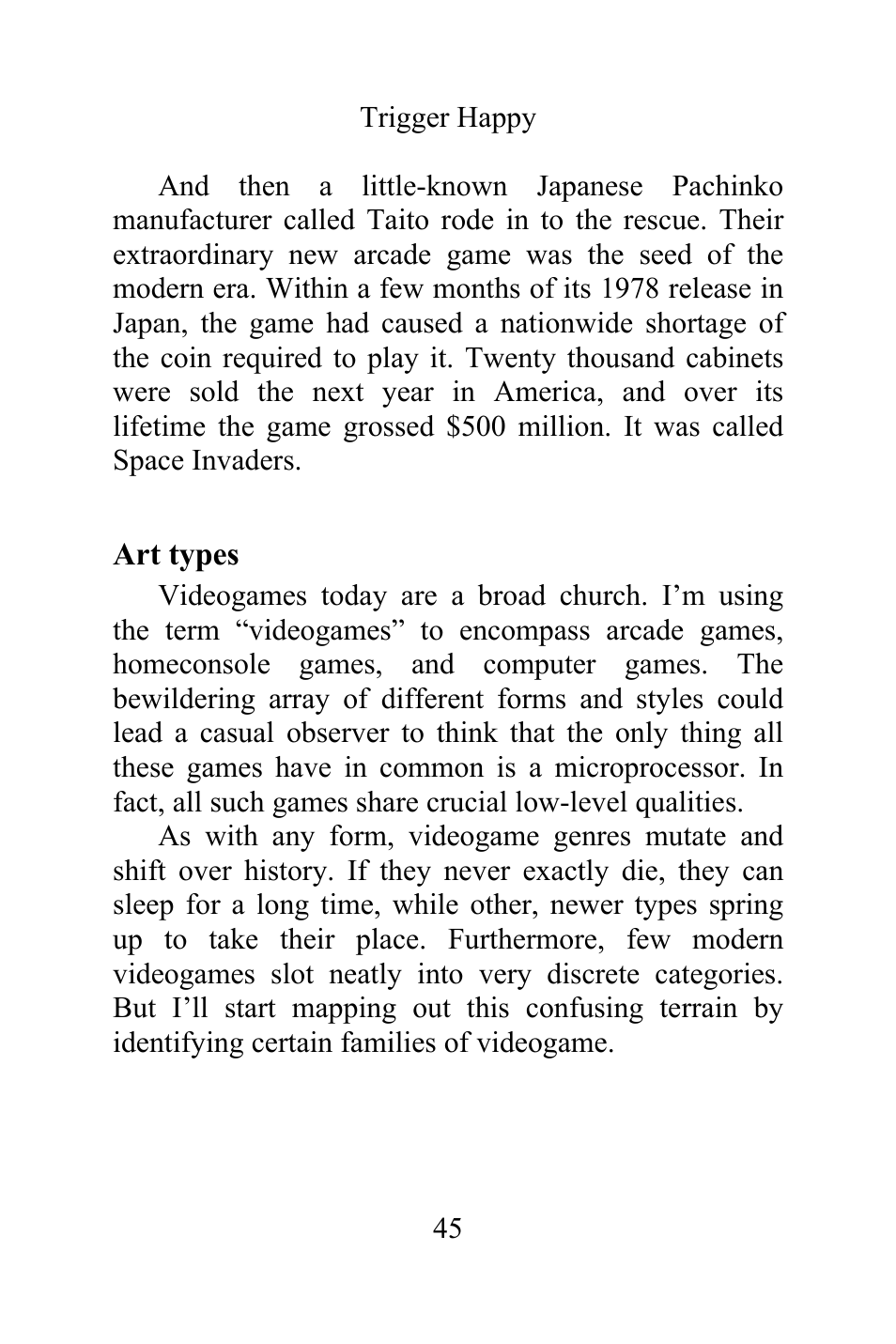 Art types | Philips Magnavox Videogames and the Entertainment Revolution Trigger Happy User Manual | Page 43 / 433