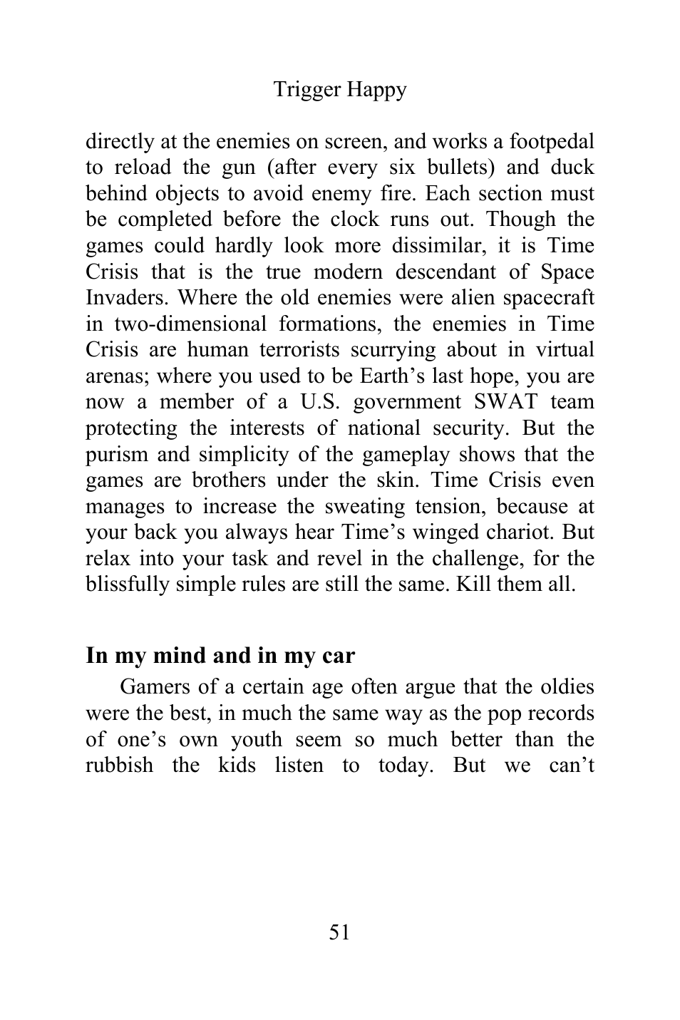 In my mind and in my car | Philips Magnavox Videogames and the Entertainment Revolution Trigger Happy User Manual | Page 49 / 433