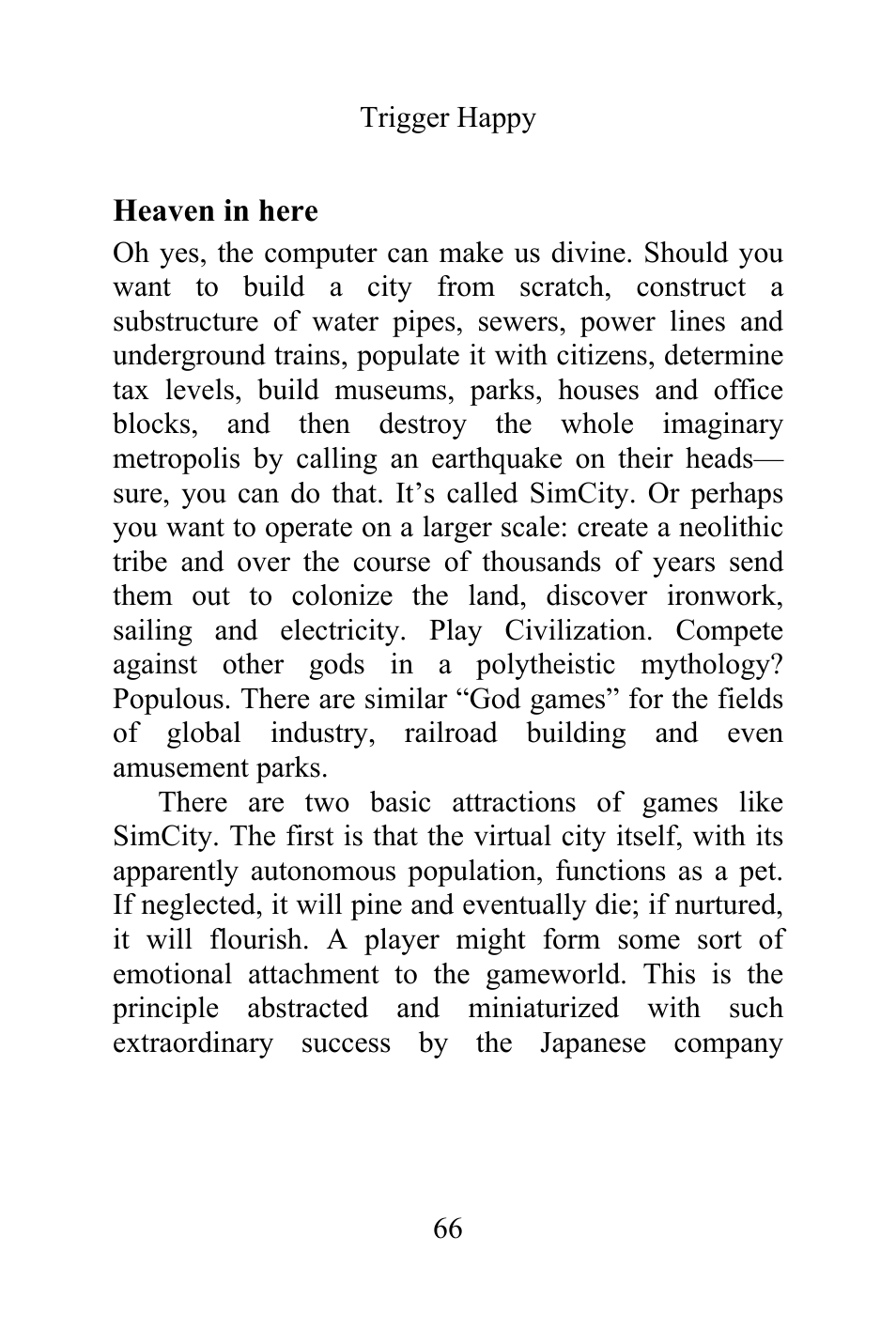 Heaven in here | Philips Magnavox Videogames and the Entertainment Revolution Trigger Happy User Manual | Page 64 / 433