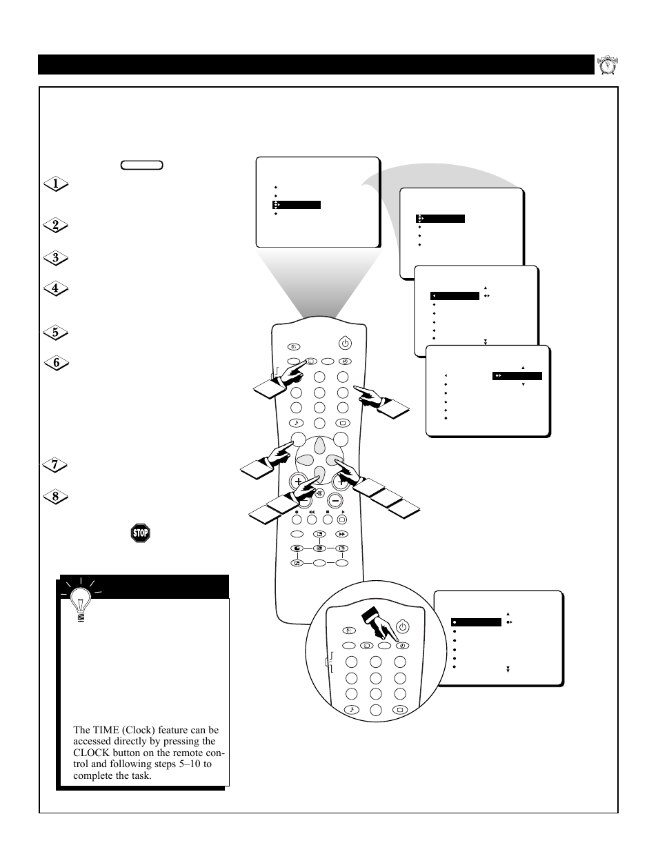 Etting the, Lock | Philips Magnavox 55P8241 User Manual | Page 13 / 54