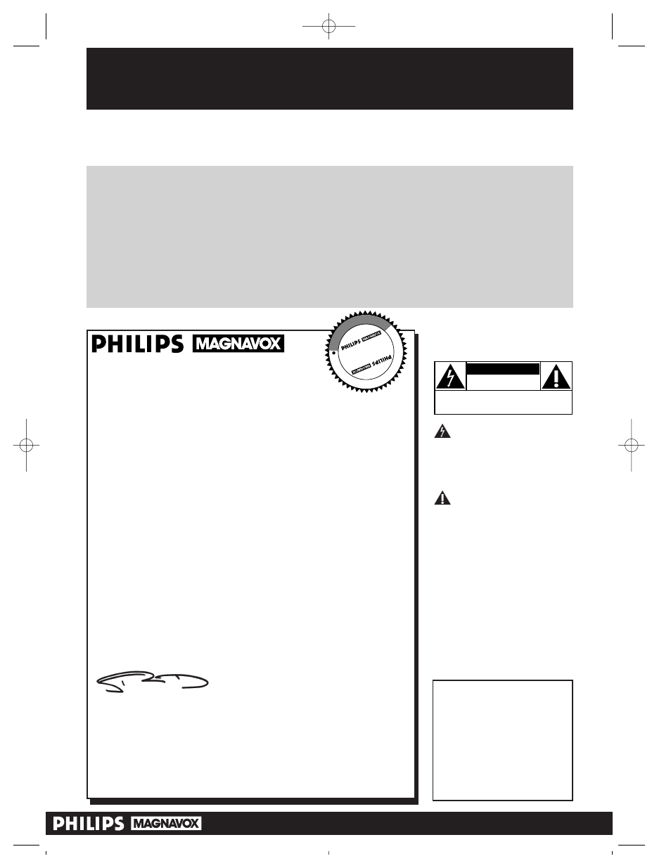 Safety, Hurry, Warranty verification | Owner confirmation, Model registration, Know these, Symbols, For customer use | Philips Magnavox CCZ130AT User Manual | Page 2 / 60