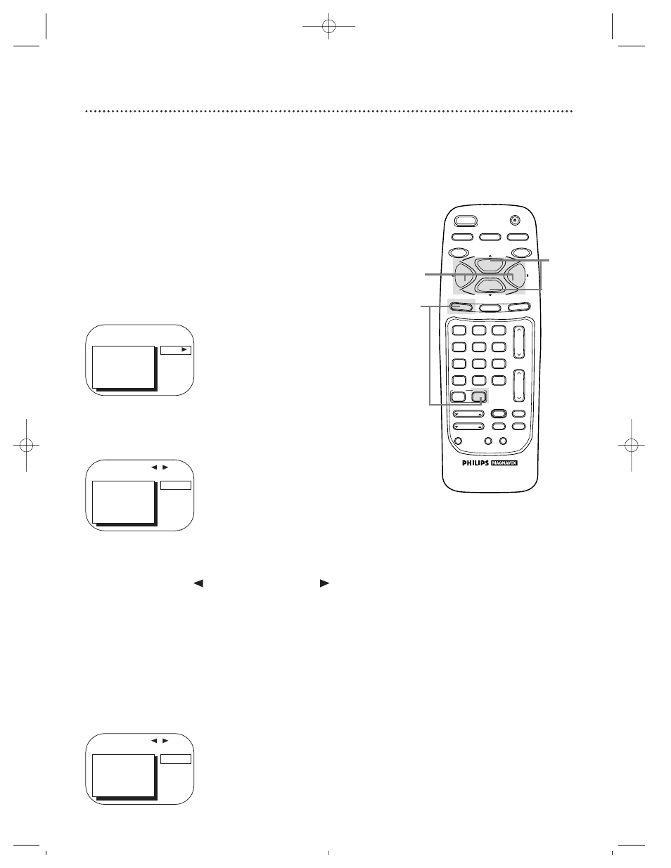 Closed caption 45, Press the combi button, then press the menu button, Example: caption1 menu screen | Philips Magnavox CCZ130AT User Manual | Page 45 / 60