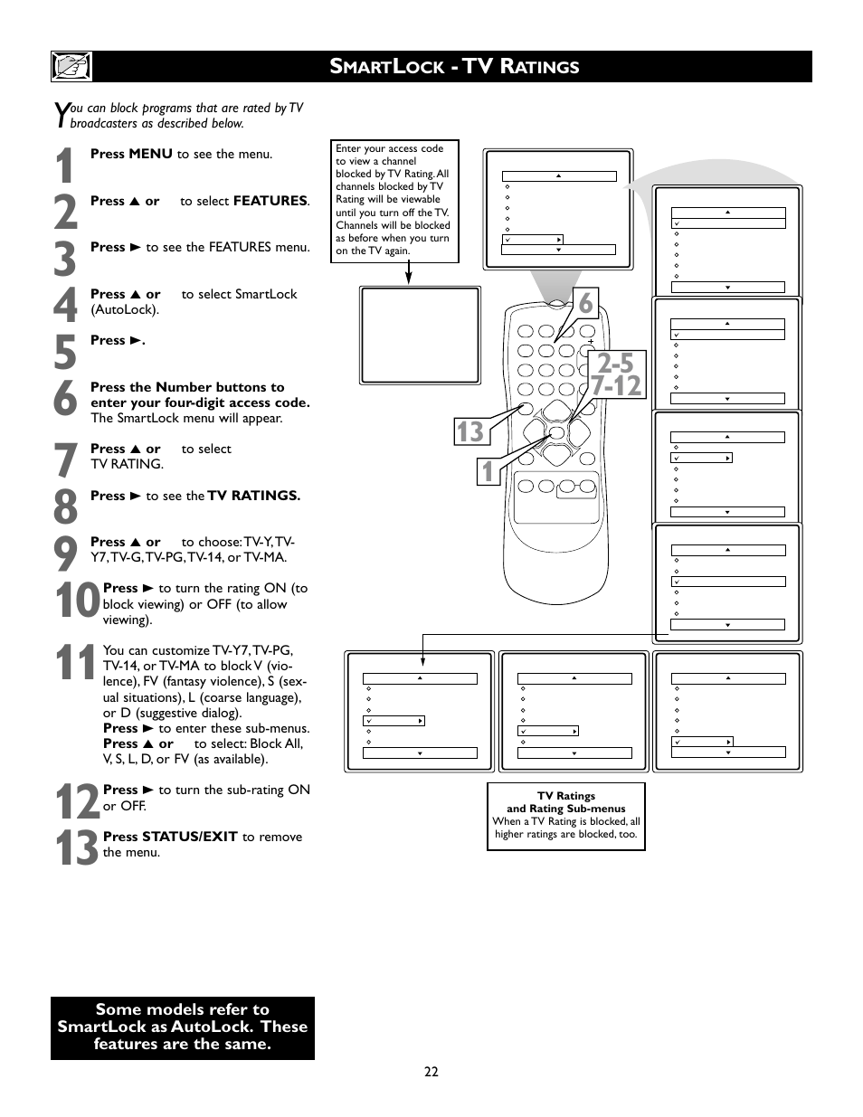 Tv r, Mart, Atings | Philips Magnavox 20MS334R User Manual | Page 22 / 36