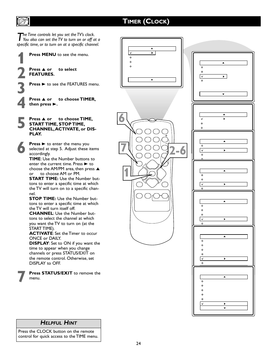 Imer, Lock | Philips Magnavox 20MS334R User Manual | Page 24 / 36