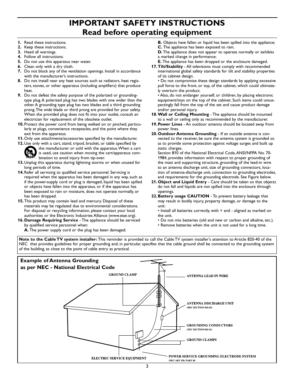 Philips Magnavox 20MS334R User Manual | Page 3 / 36