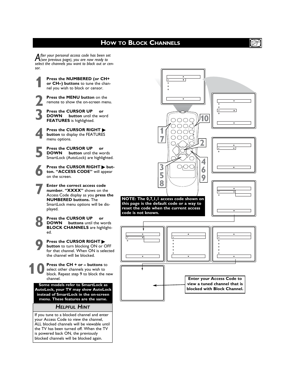 Ow to, Lock, Hannels | Philips Magnavox 27MS3404R User Manual | Page 23 / 40