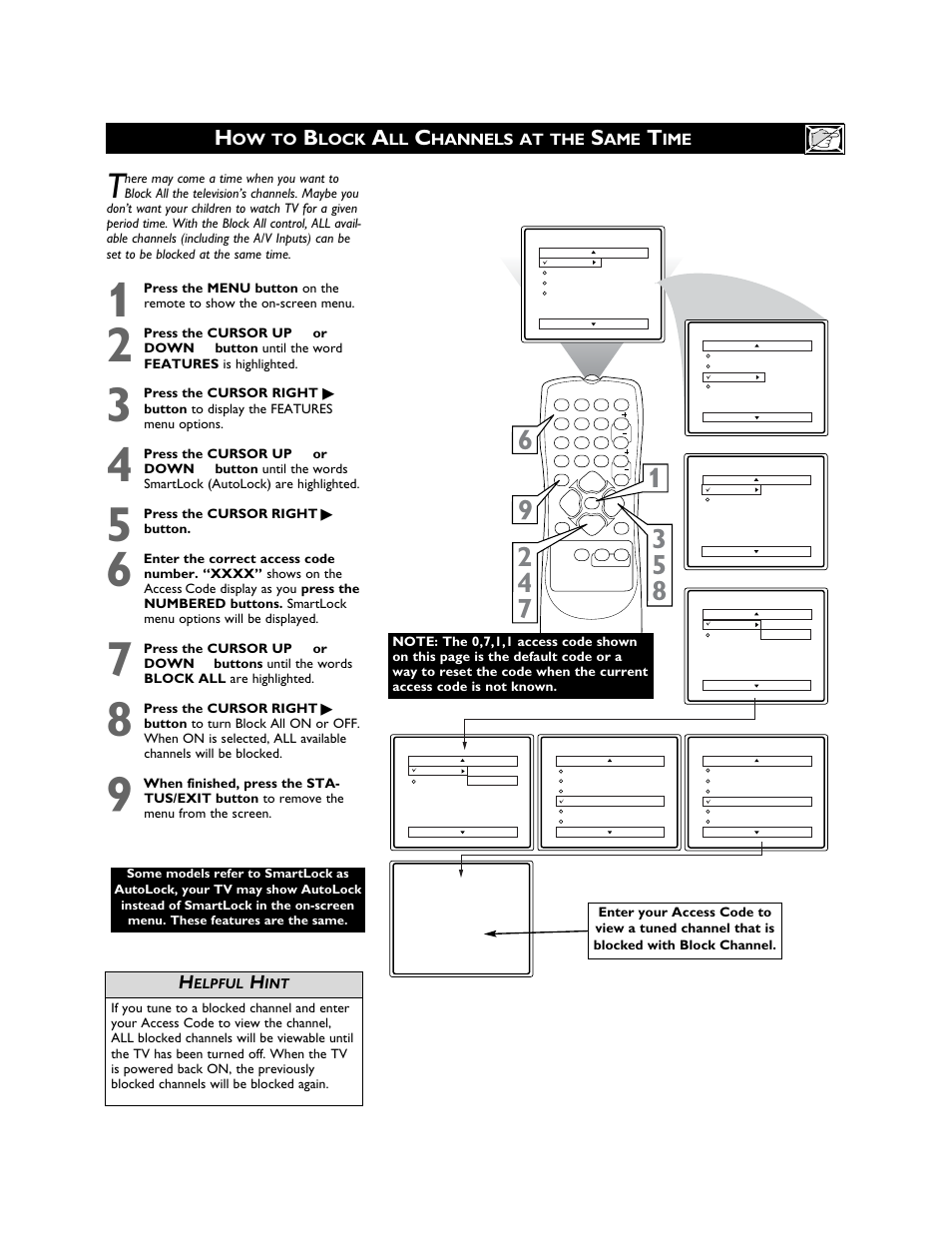 Ow to, Lock, Hannels at the | Philips Magnavox 27MS3404R User Manual | Page 25 / 40