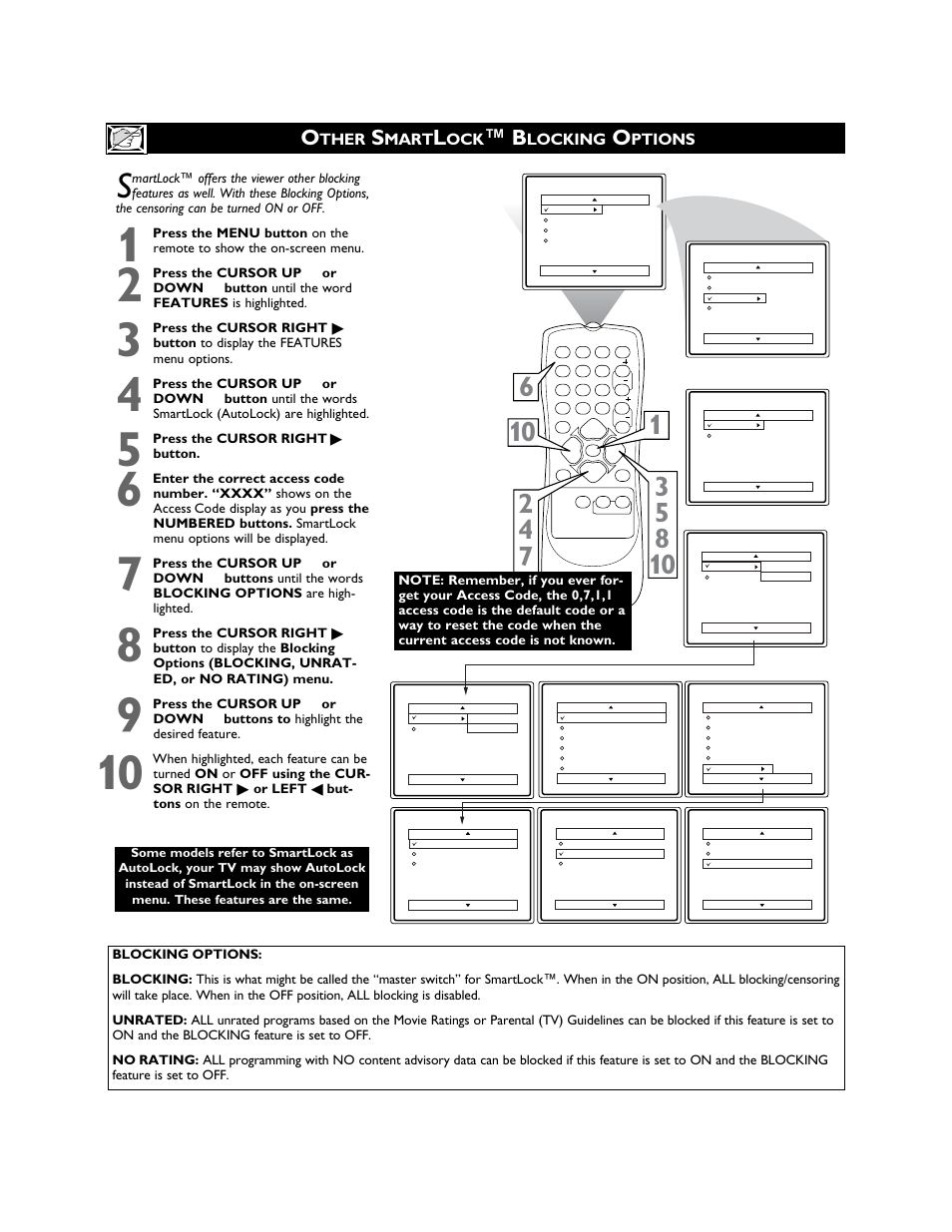 Ther, Mart, Locking | Ptions | Philips Magnavox 27MS3404R User Manual | Page 28 / 40