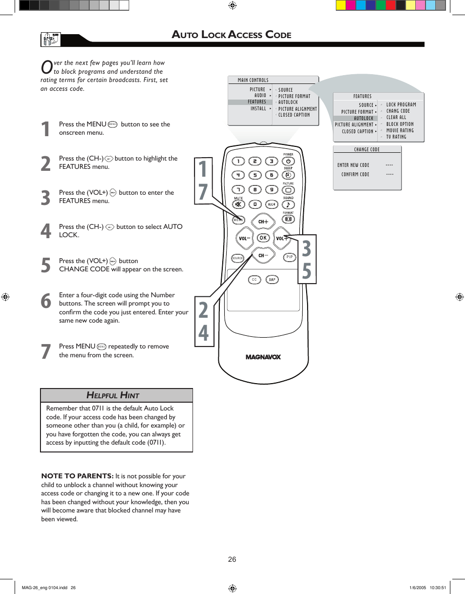 Philips Magnavox 26MF605W Series User Manual | Page 26 / 40