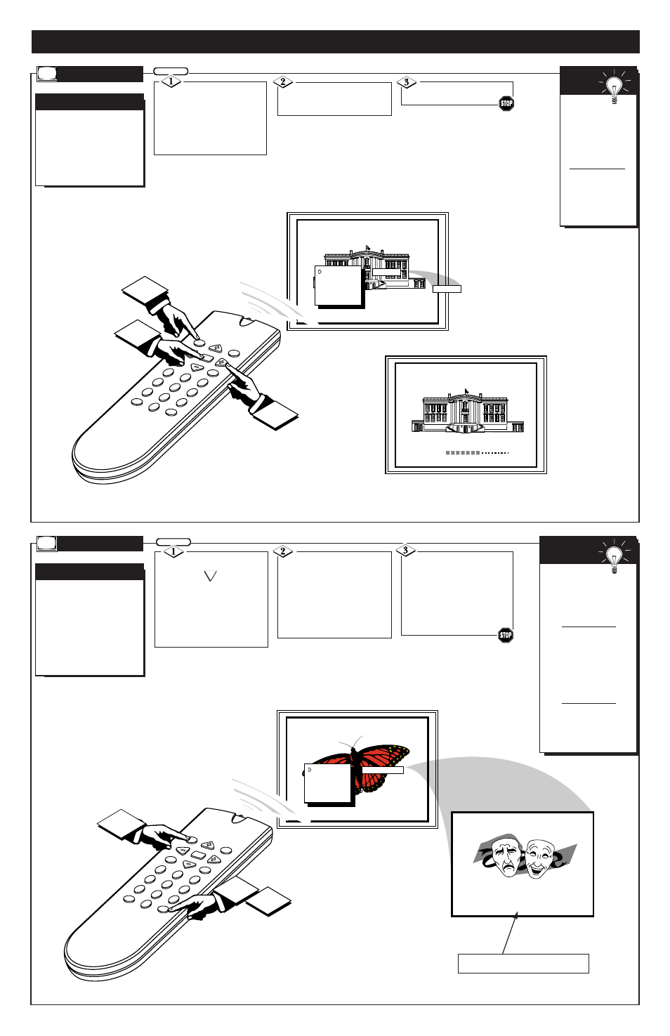 Menu c, Creen, Ontrols | Continued, Olume, Leep | Philips Magnavox COLOR TV 25 INCH User Manual | Page 5 / 8