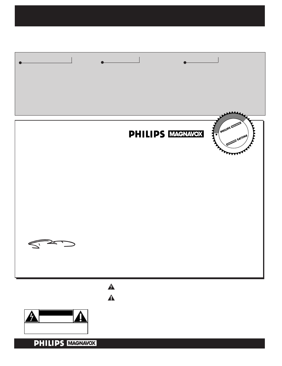 Safety, Warranty verification, Owner confirmation | Model registration, Hurry, Know these, Symbols | Philips Magnavox TS2746C1 User Manual | Page 2 / 36