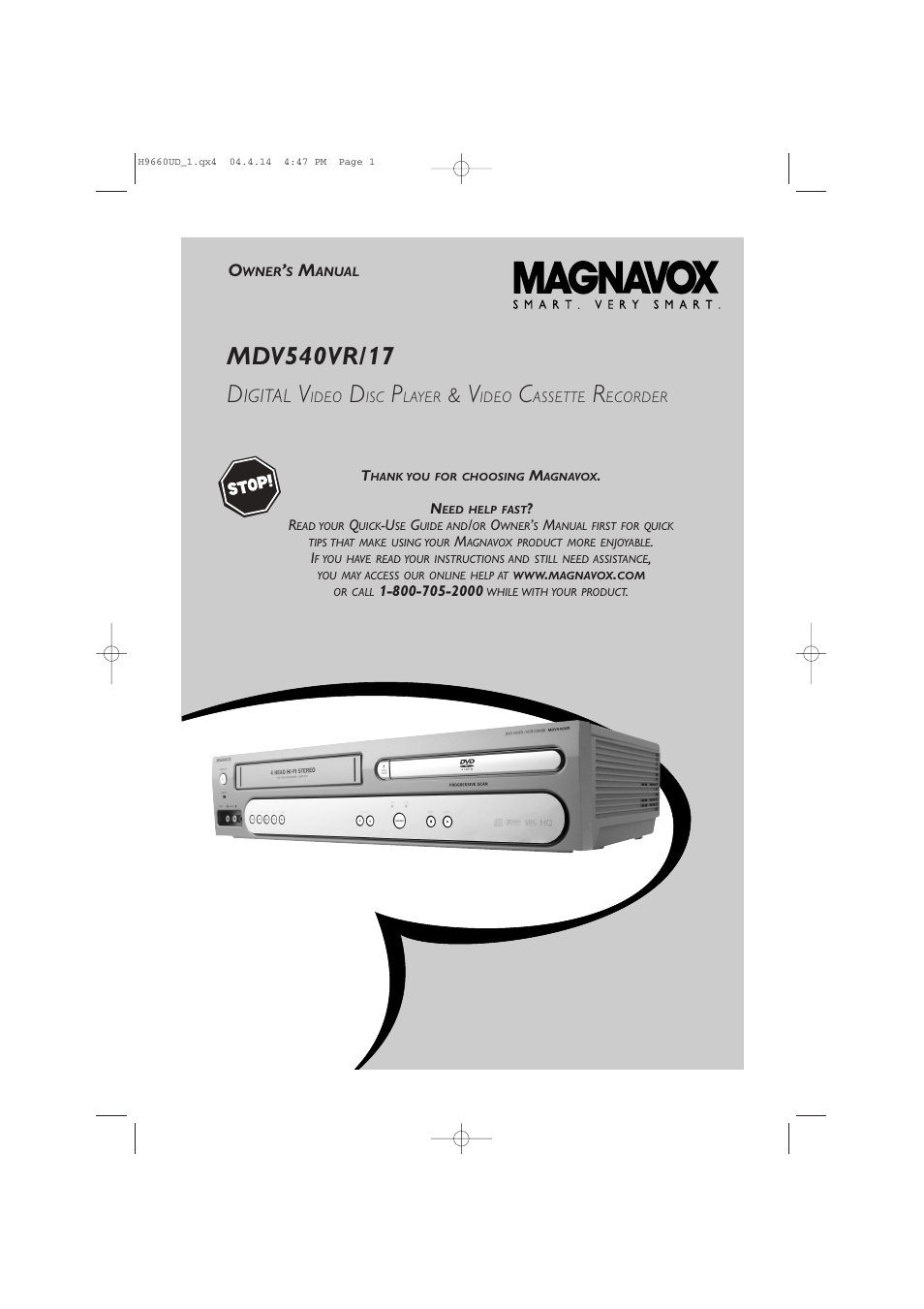 Philips Magnavox MDV540VR/17 User Manual | 80 pages