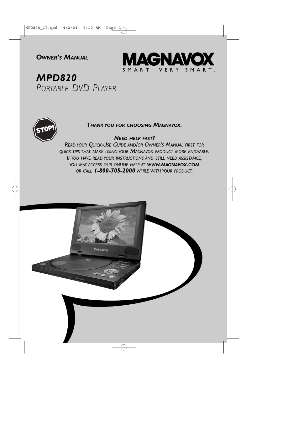 Philips Magnavox MPD820 User Manual | 42 pages