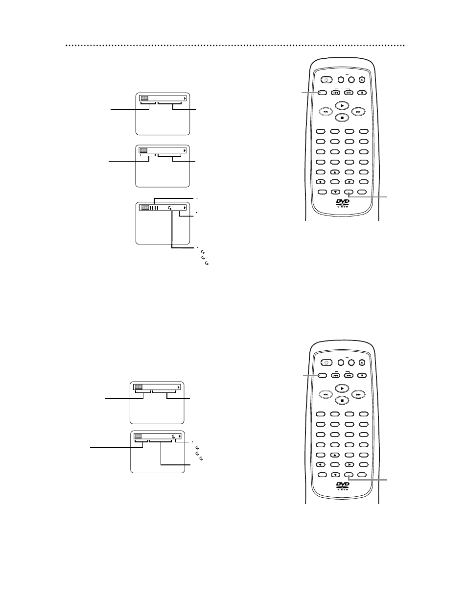 On-screen displays 33, Audio cd display, Dvd display | Philips Magnavox MDV443 User Manual | Page 33 / 48