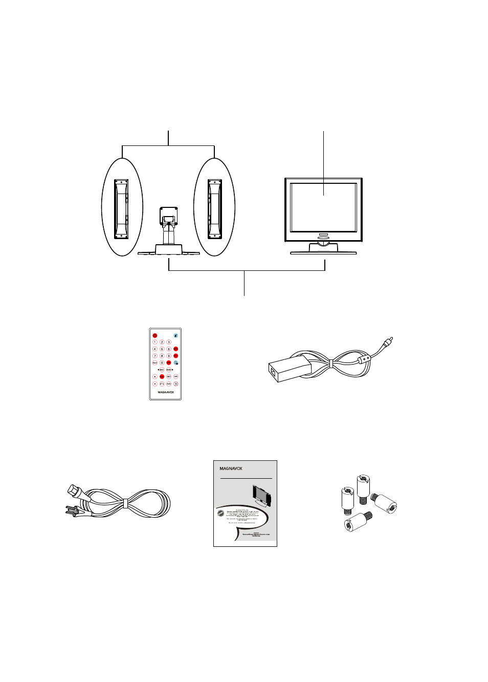 Package contents | Philips Magnavox 15MF050V/17 User Manual | Page 9 / 44