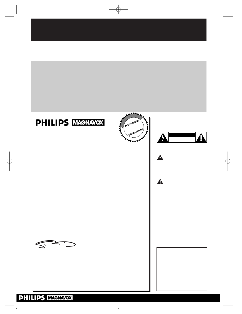 Safety, Hurry, Warranty verification | Owner confirmation, Model registration, Know these, Symbols, For customer use | Philips Magnavox VRZ223AT User Manual | Page 2 / 48