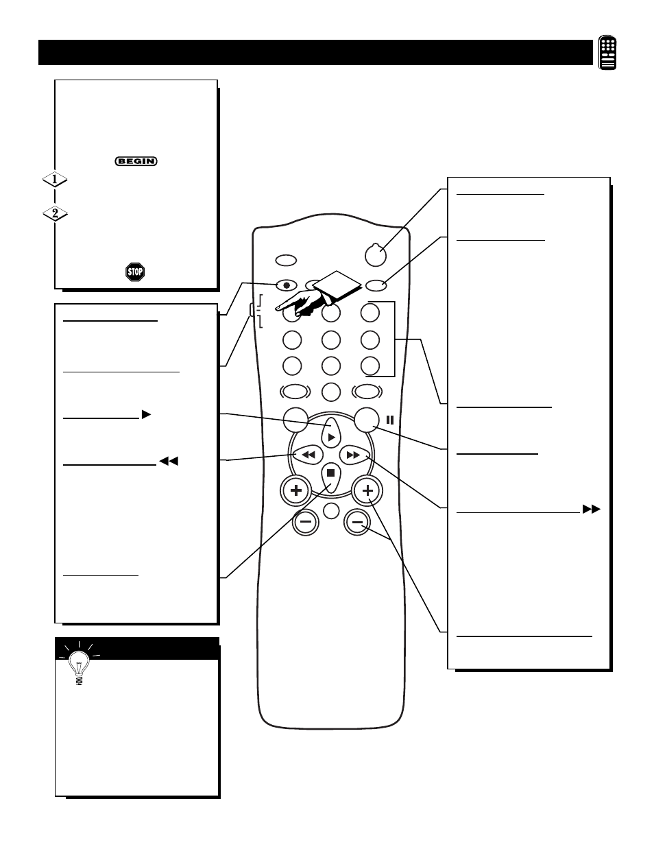 Vcr b, Sing the, Emote | Uttons | Philips Magnavox MS3250C User Manual | Page 35 / 40