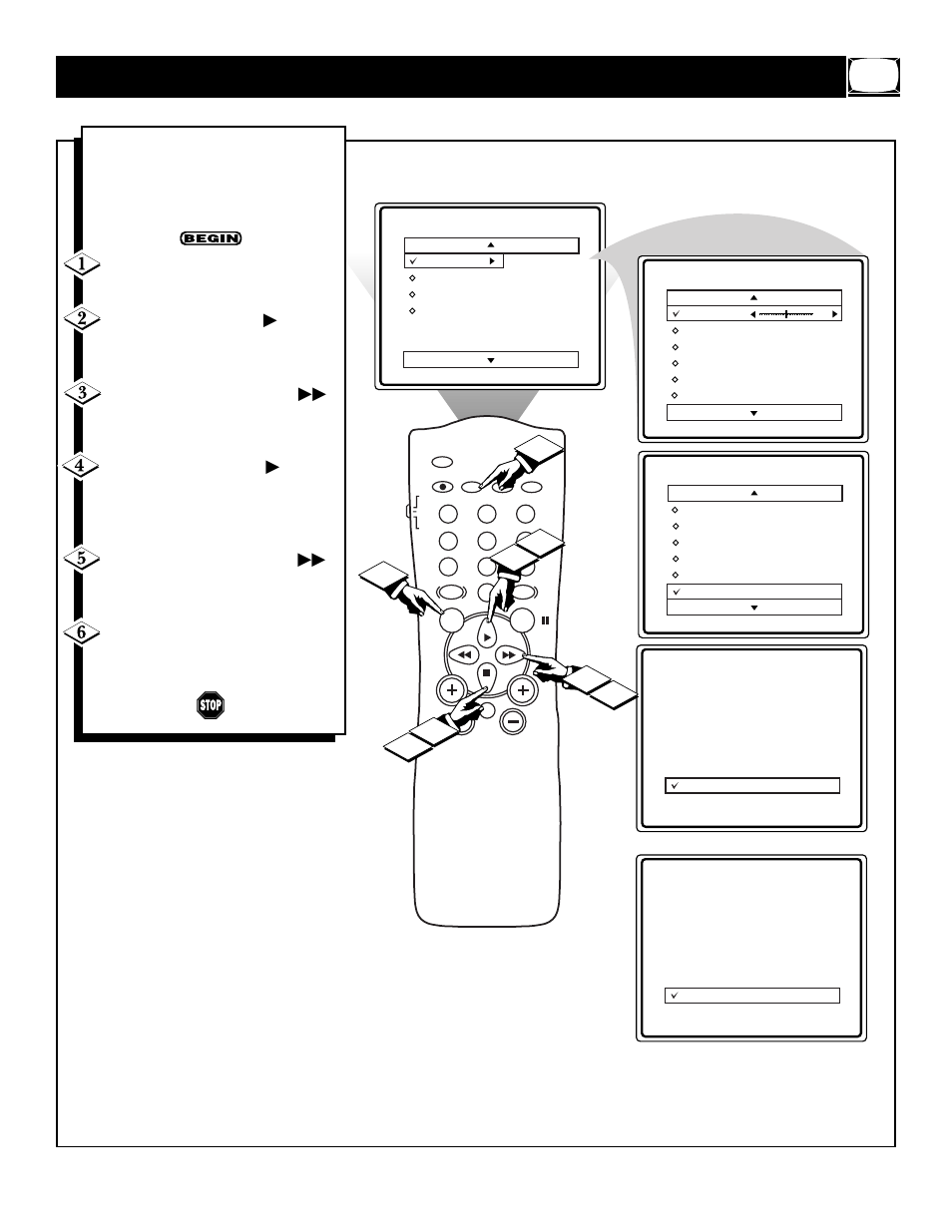 Ow to, Se the, Ontrast | Lack, Tretch, Ontrol | Philips Magnavox MS3250C User Manual | Page 7 / 40