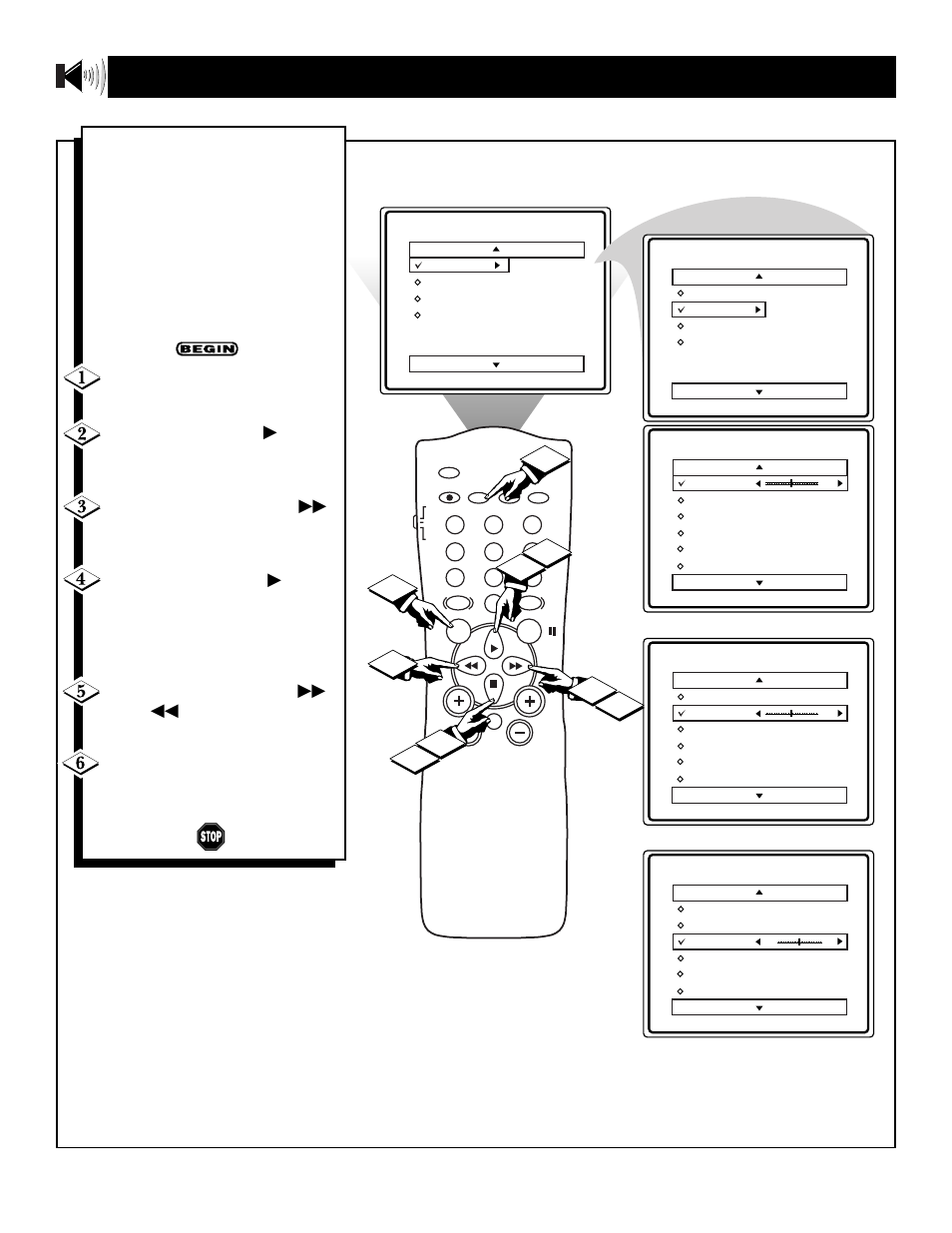 Ow to, Djust the, Reble | Alance, Ontrols | Philips Magnavox MS3250C User Manual | Page 8 / 40