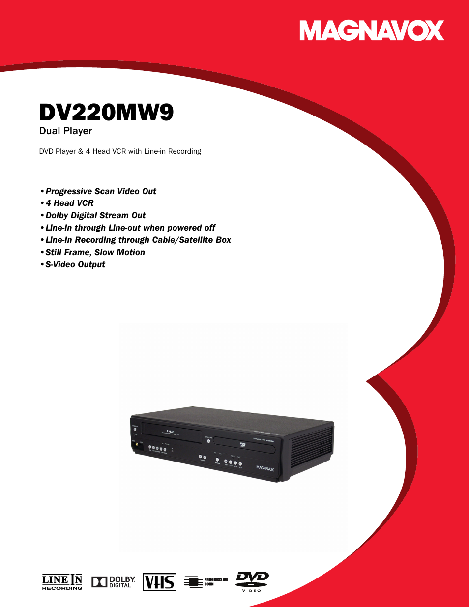 Philips Magnavox Dvd/ Vcr Player DV220MW9 User Manual | 2 pages