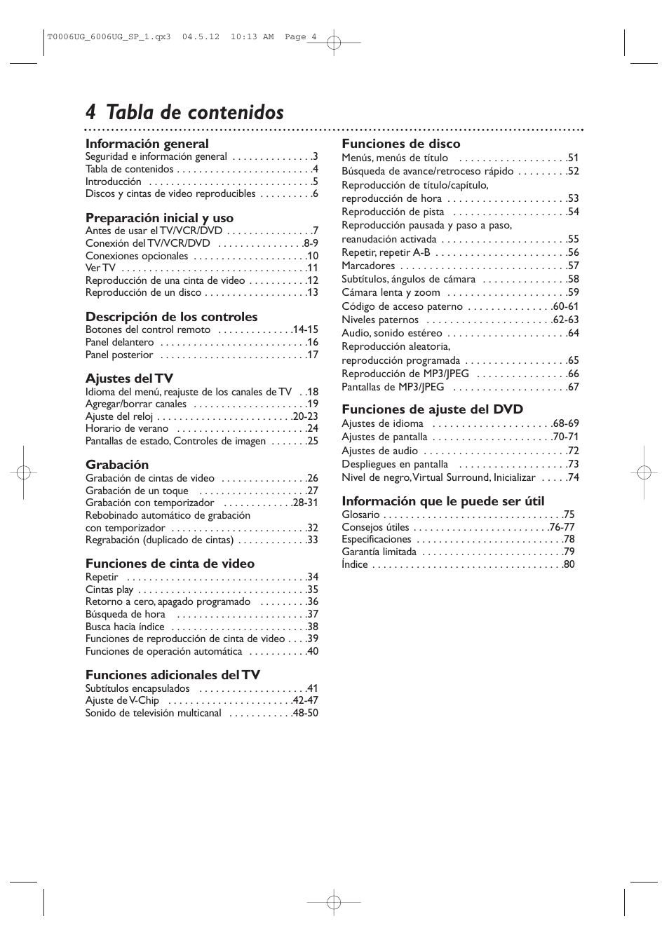 Philips Magnavox 27MDTR20s User Manual | Page 84 / 159