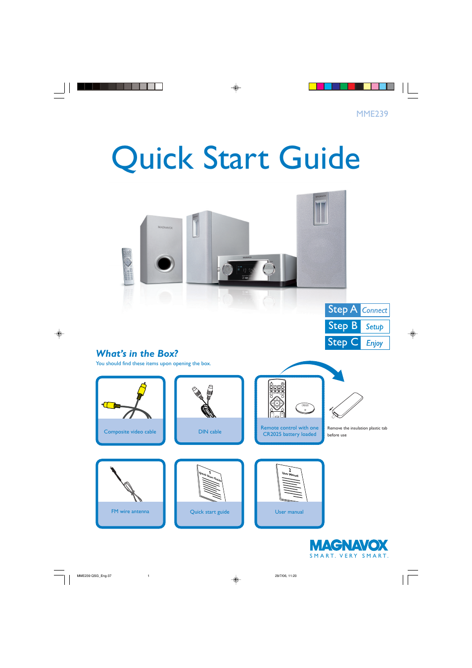 Philips Magnavox MME239 User Manual | 4 pages