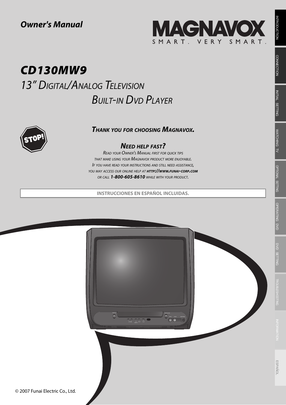 Philips Magnavox sdtv CD130MW9 User Manual | 90 pages