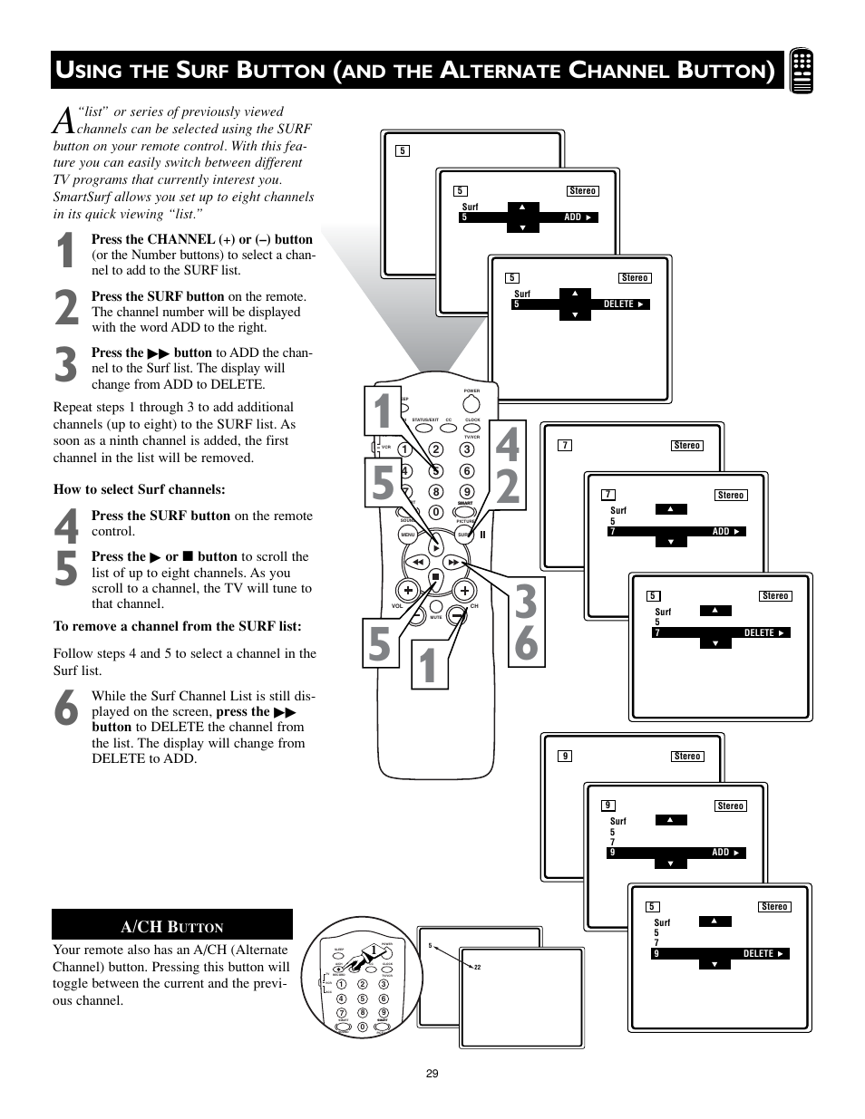 Sing the, Utton, And the | Lternate, Hannel | Philips Magnavox MS3252S MS3652S User Manual | Page 29 / 40