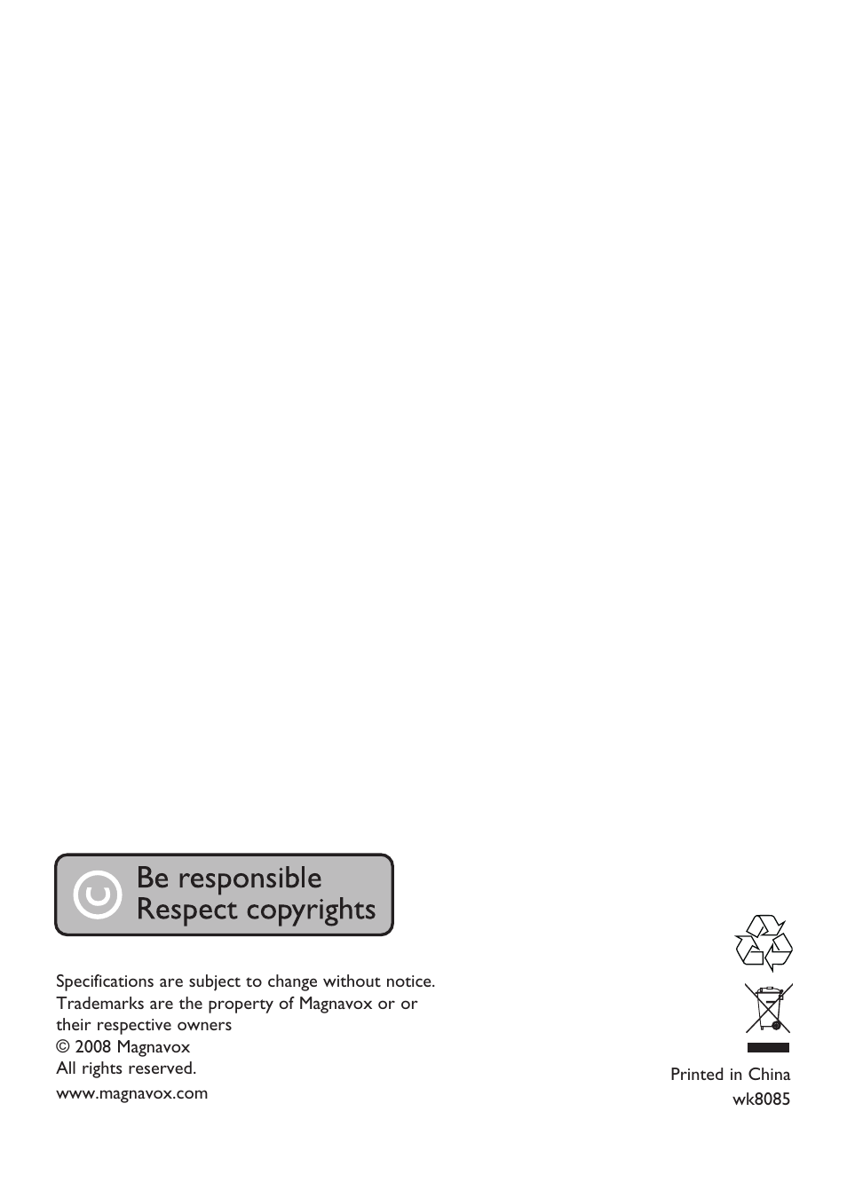 Philips Magnavox MSA2025 User Manual | Page 24 / 24