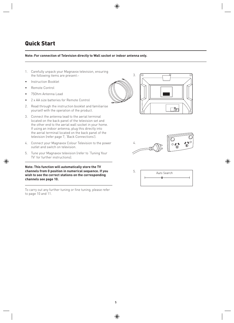 Quick start | Philips Magnavox MPF68A User Manual | Page 5 / 22