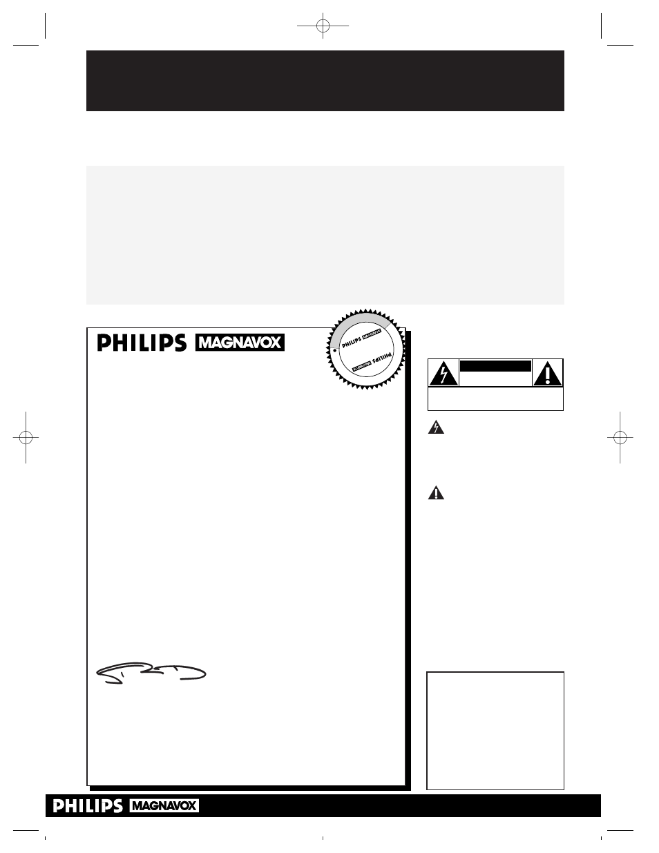 Safety, Hurry, Warranty verification | Owner confirmation, Model registration, Know these, Symbols, For customer use | Philips Magnavox VRZ242AT User Manual | Page 2 / 52