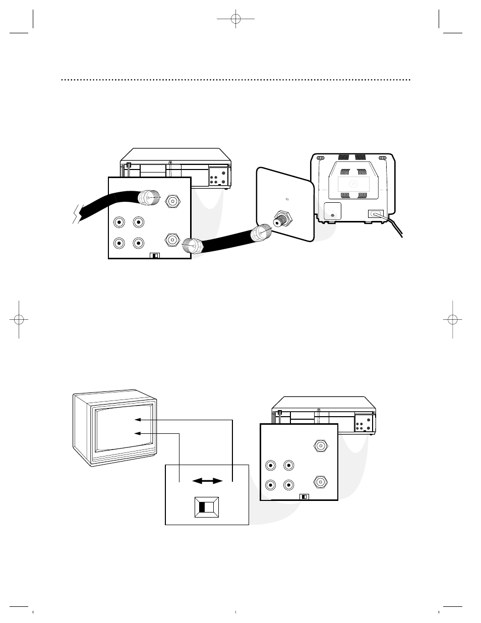 Ch3 ch4, Ch3 / ch4 switch, Plug in the tv and the vcr | Philips Magnavox VRZ242AT User Manual | Page 7 / 52