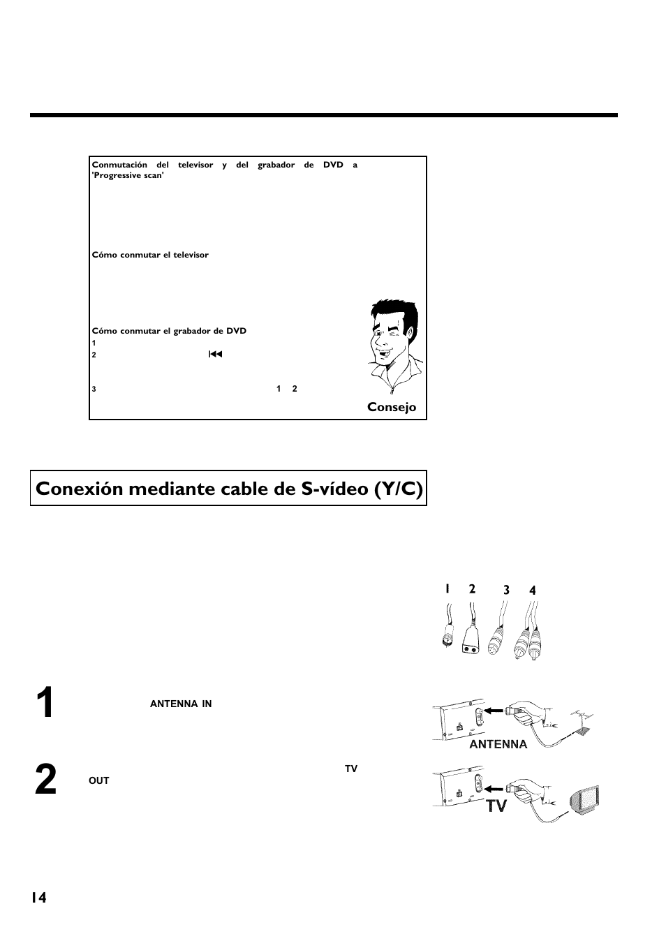 Conexión mediante cable de s vídeo (y/c), Conexión del grabador de dvd | Philips Magnavox MRV640 User Manual | Page 118 / 187