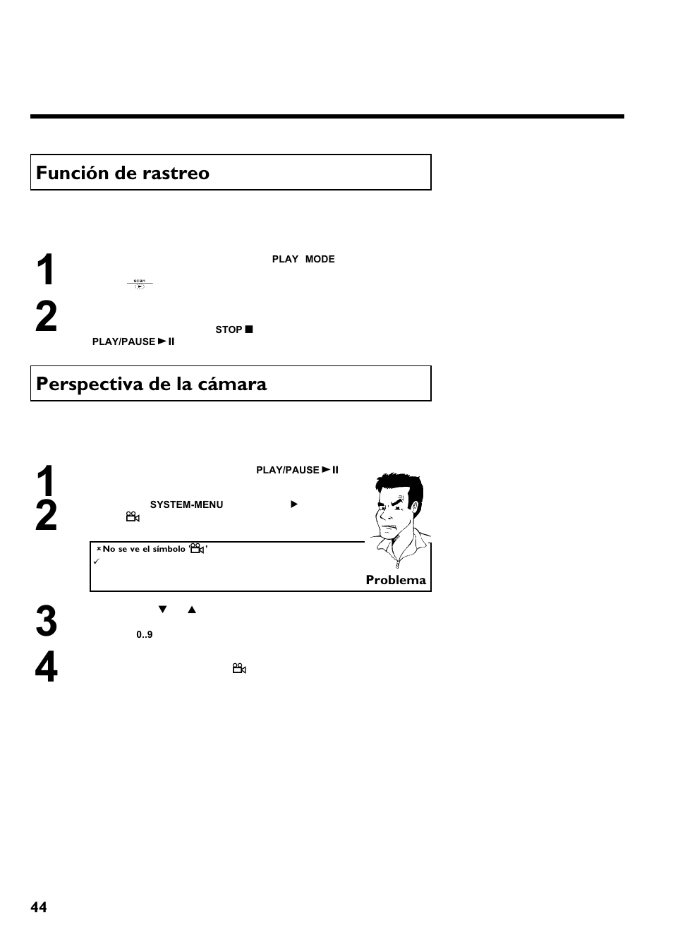 Función de rastreo, Perspectiva de la cámara | Philips Magnavox MRV640 User Manual | Page 148 / 187