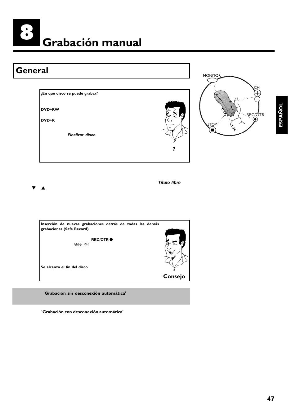Grabación manual, General | Philips Magnavox MRV640 User Manual | Page 151 / 187